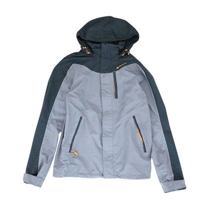Gray Color Block Rain Jacket