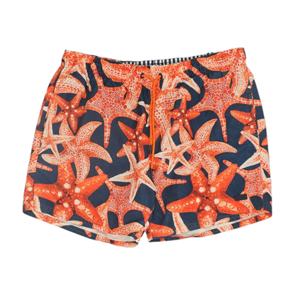 Navy Print Swim Bottom