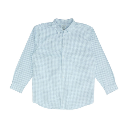 Blue Plaid Long Sleeve Button Down