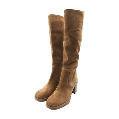Tan Houston Suede Block Heel Boot
