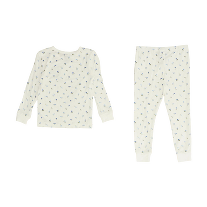 White Floral Pajama Set