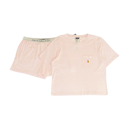 Pink Solid Pajama Set