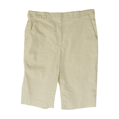 Beige Solid Chino Shorts