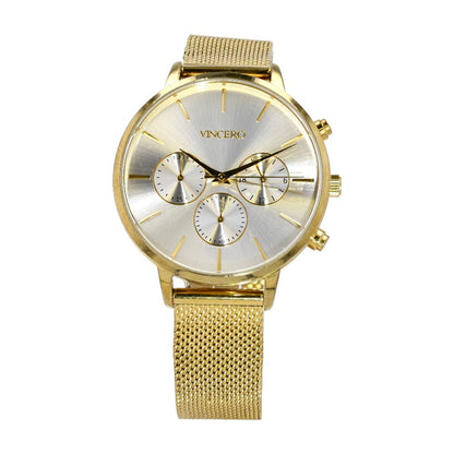 Women's Kleio Gold Tone Mesh Chrongraph Stainless Steel Watch