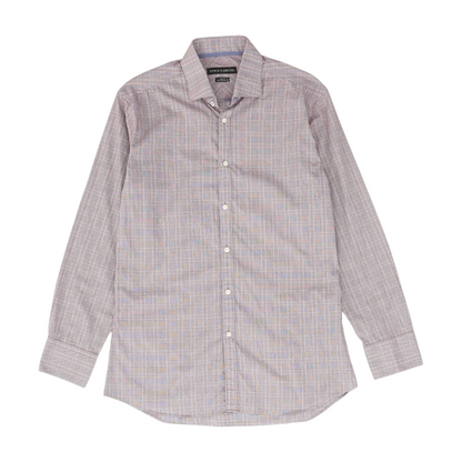 Burgundy Plaid Long Sleeve Button Down