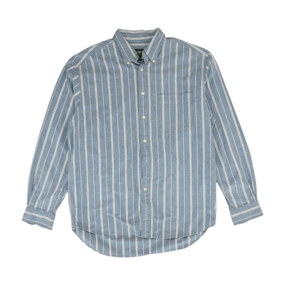 Blue Striped Long Sleeve Button Down