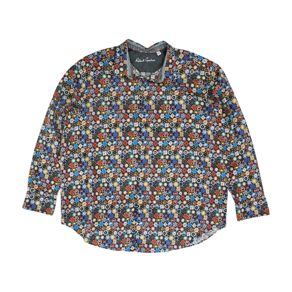 Multi Big & Tall Print Long Sleeve Button Down