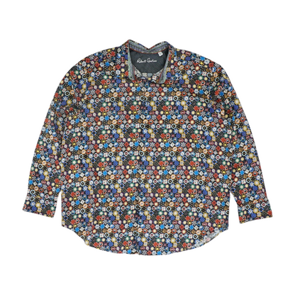 Multi Big & Tall Print Long Sleeve Button Down