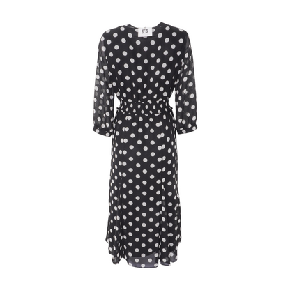 Black Polka Dot Midi Dress