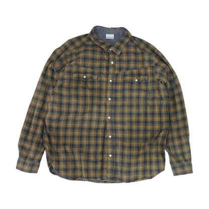 Brown Plaid Flannel Button Down