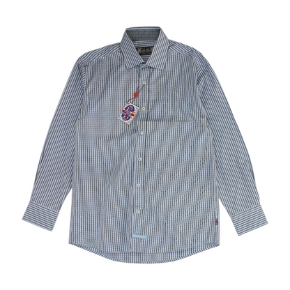 Blue Check Long Sleeve Button Down