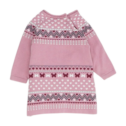 Pink Print Pullover Sweater