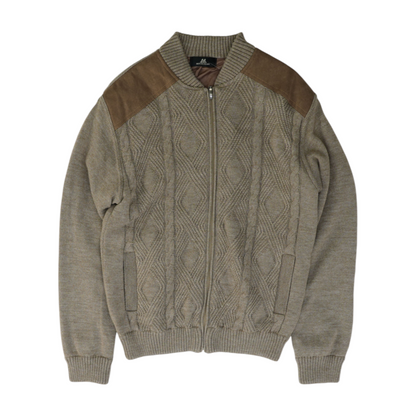 Brown Solid Cardigan Sweater
