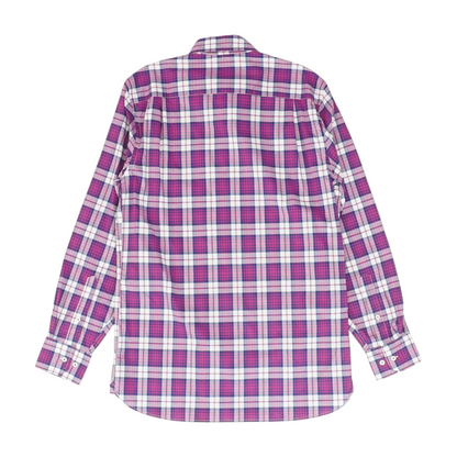 Pink Plaid Long Sleeve Button Down