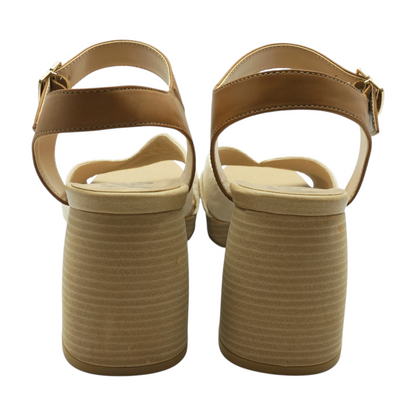 Beige Heeled Sandals