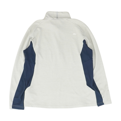 Gray Color Block 1/4 Zip Pullover