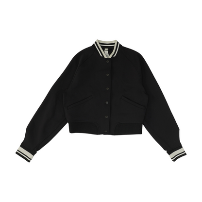 Black Solid Active Jacket