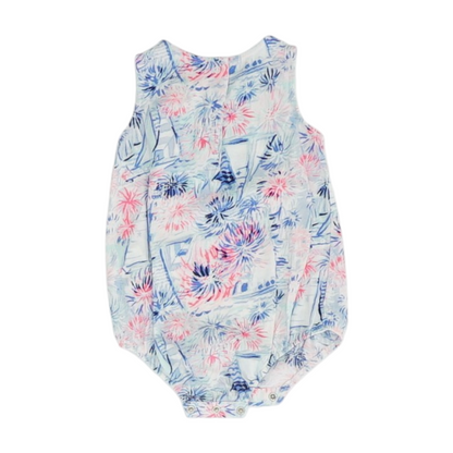Blue Print Sleeveless One-Piece