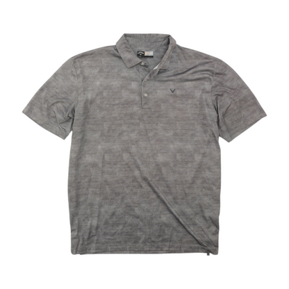 Gray Polka Dot Short Sleeve Polo