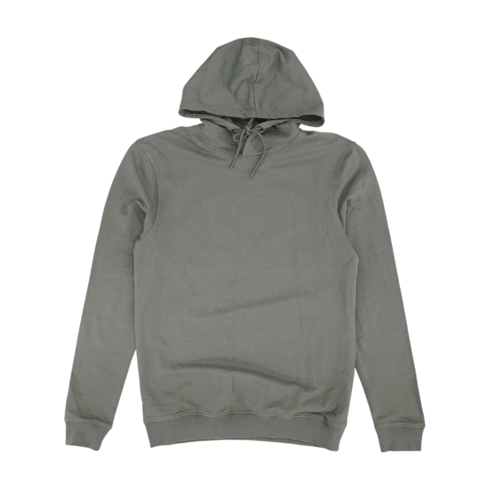Gray Solid Hoodie Pullover