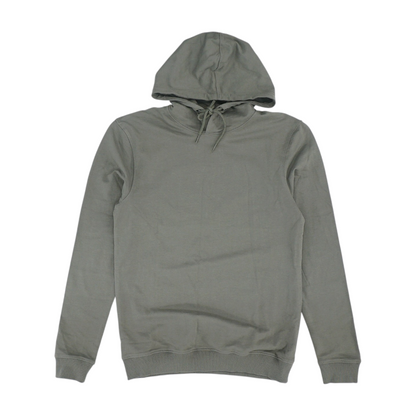 Gray Solid Hoodie Pullover