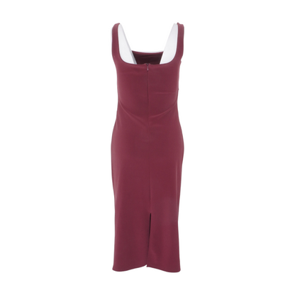 Maroon Midi Dress