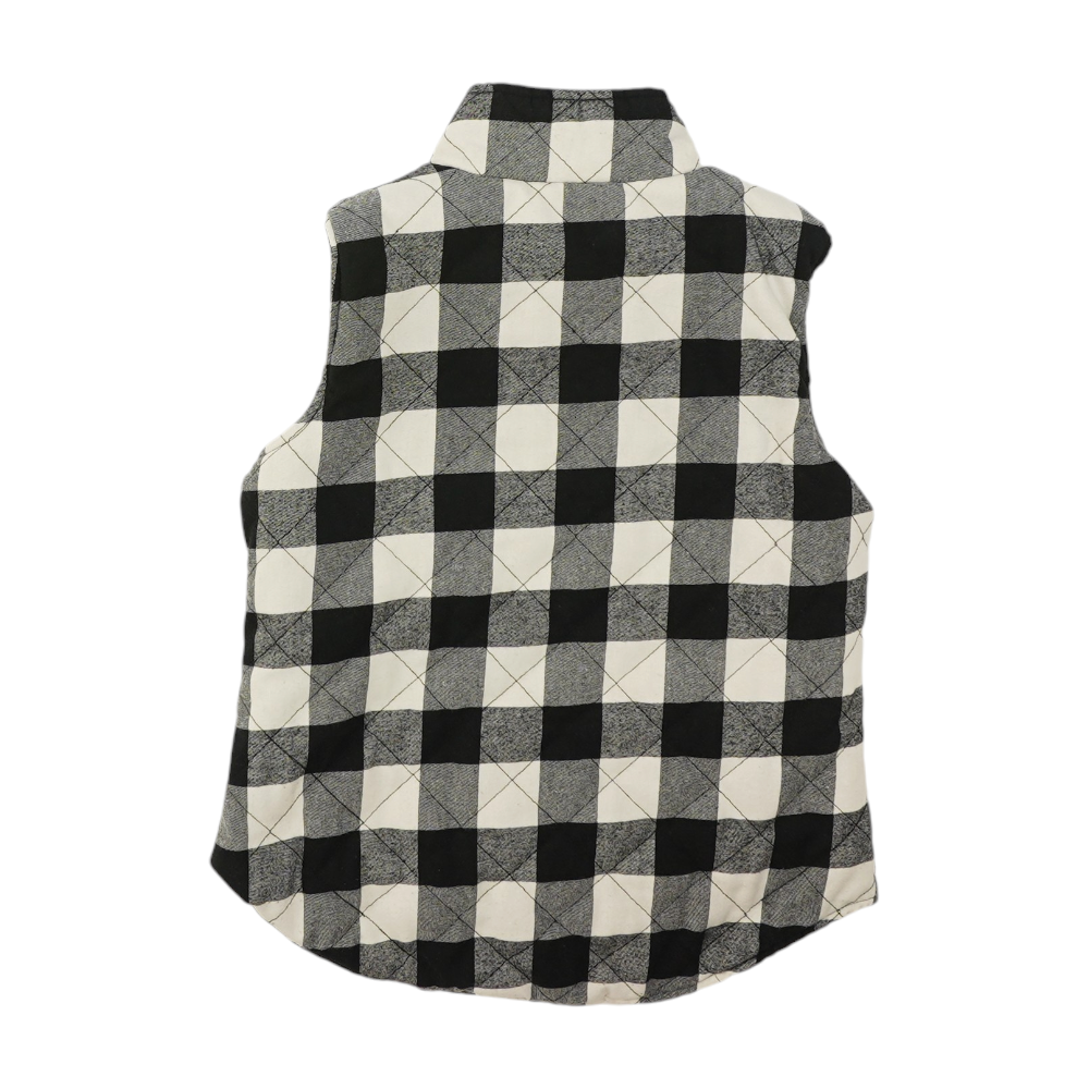 Black Petite Check Vest