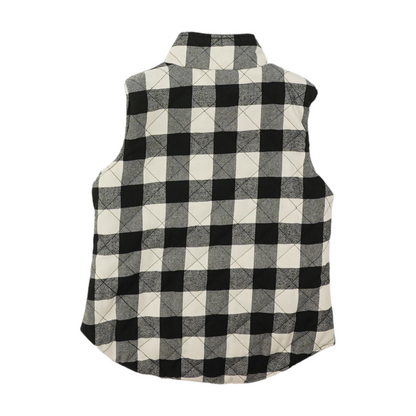 Black Petite Check Vest