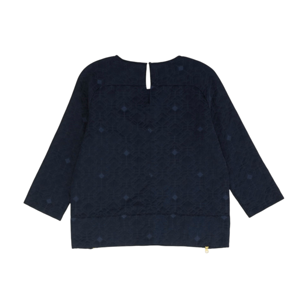 Navy Abstract Blouse