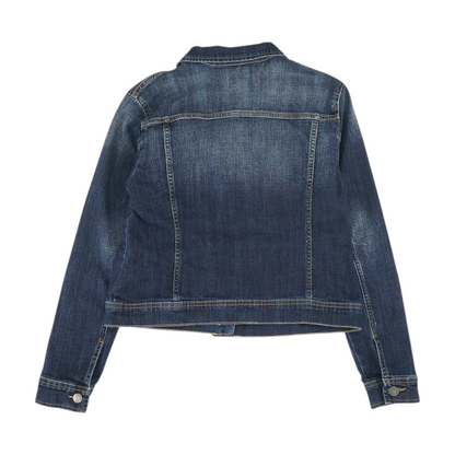 Blue Solid Denim Jacket