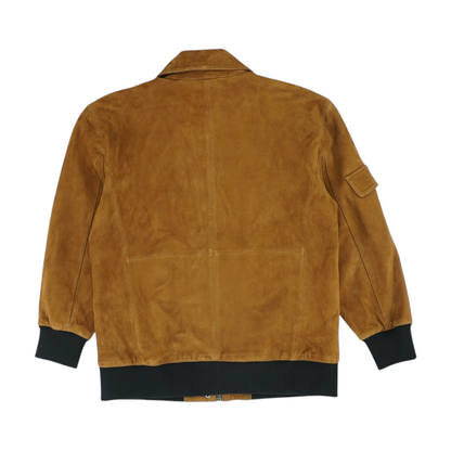 Brown Solid Leather Jacket