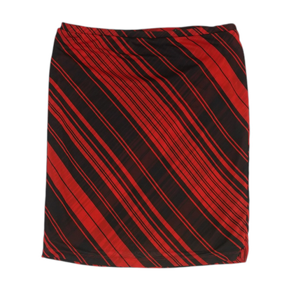 Red Striped Mini Skirt