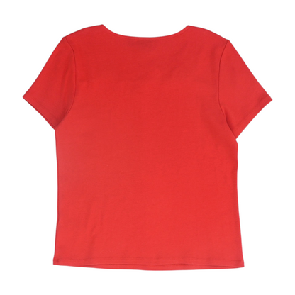 Red Petite Blouse