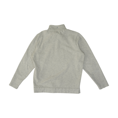 Gray Solid 1/4 Zip Pullover