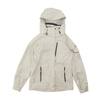 Vintage Ivory Solid Rain Jacket