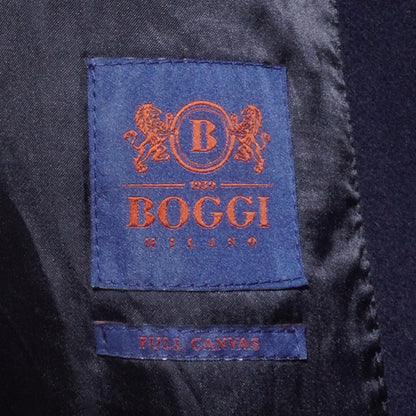 Navy Cashmere Blend Solid Coat