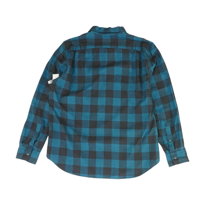Teal Check Flannel Button Down