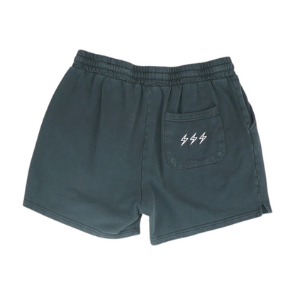 Black Solid Active Shorts