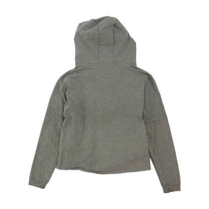 Gray Solid Hoodie Pullover