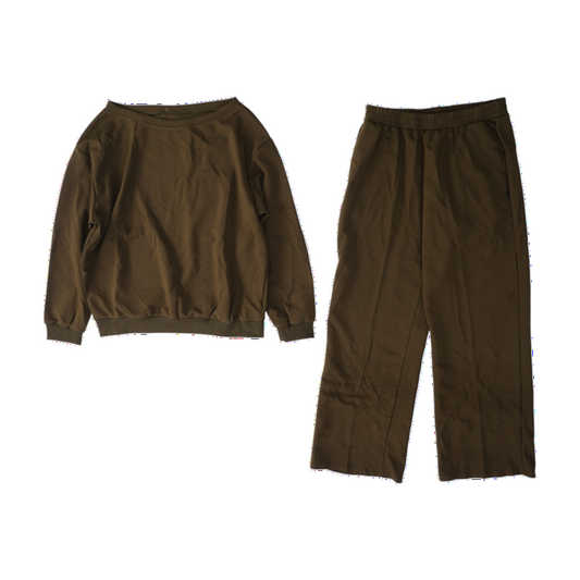 Green Solid Pant Set
