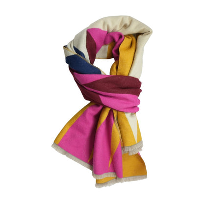 Multi Geometric 100% Cashmere Scarf