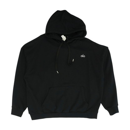 Black Solid Hoodie Pullover