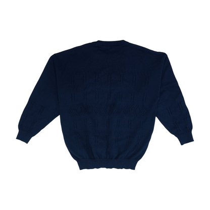 Vintage Navy Solid Pullover Sweater