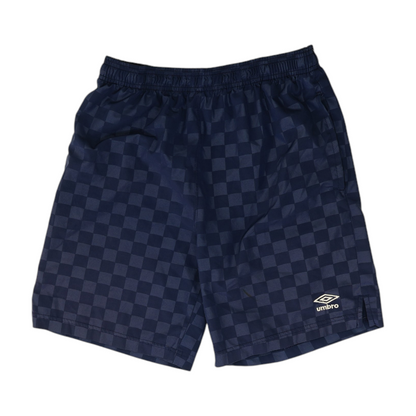 Navy Check Active Shorts