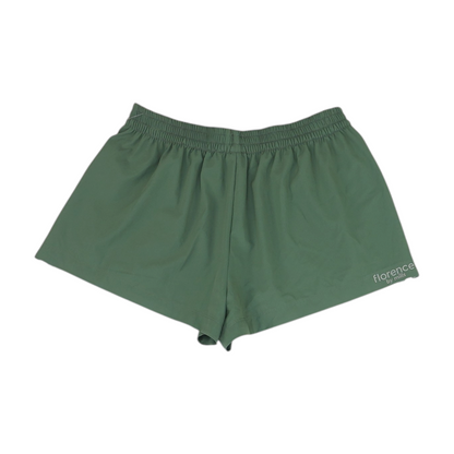 Green Solid Active Shorts