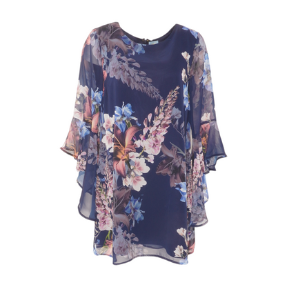 Navy Floral Mini Dress