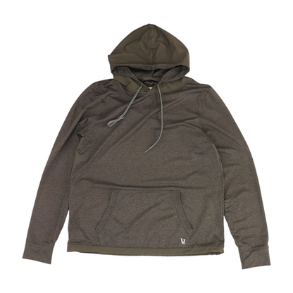 Brown Solid Hoodie Pullover