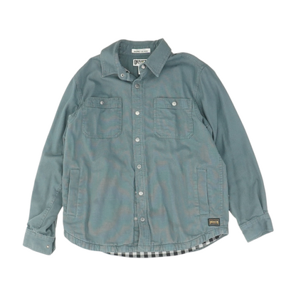 Blue Solid Denim Jacket