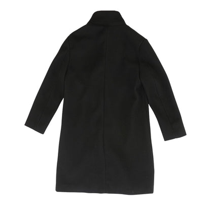 Black Solid Topcoat Coat