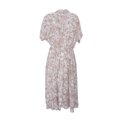 Tan Floral Maxi Dress